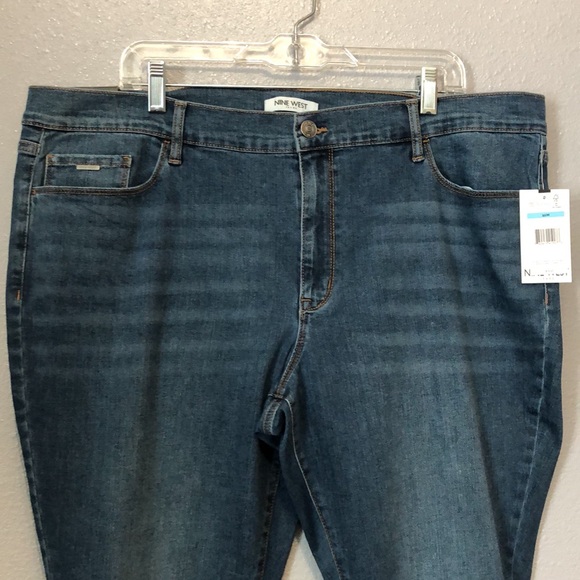 NEW Nine West Cigarette Mid Rise Skinny Modena Stretch Denim Jeans Women's 20W - Picture 3 of 16